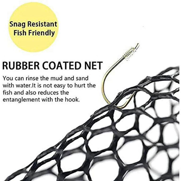 San Like Fishing Net Fish Landing Nets Collapsible Telescopic Sturdy Pole Handle for Saltwater Freshwater Extending to 36/43/71/98inches