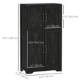 thumbnail image 3 of HOMCOM Armoire de Garde-Manger de Cuisine Armoire de Rangement de Garde-Manger avec Portes de Grange Noir, 3 of 10