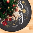 thumbnail image 5 of Coolnut Thanksgiving Christmas Tree Mat Round Christmas Tree Stand Mat Decoration for Holiday Party Home Christmas Day Ornaments Floor Door, 28.3", 5 of 6