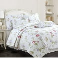 thumbnail image 1 of Cozy Line Home Fashions Pink Lavender Wild Flower Spring Floral Reversible Quilt Bedding Set, Coverlet Bedspread Lightweight for All Seasons (Lucie, King - 3 Piece), 1 of 4