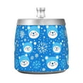 thumbnail image 7 of Yayeee Ashtray with Lid for Cigarette Smokeless Stainless Steel Home Ash Holder, Blue Bears, 7 of 7