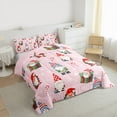 thumbnail image 3 of Homewish Christmas Cute Gnome Bedding Comforter Set,Sweet Candy Cane Twin Comforter Sets,Pink Red Green Bedding Set For Girls Kids,Microfiber Bedroom Decor Reversible,2-Piece, 3 of 8