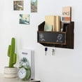 thumbnail image 3 of Mail Sorter, Wall Mounted Storage Rack and Keychain Organizer with Blackboard, 3 of 3