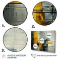 thumbnail image 3 of Designart "Urban Cubist Elegance Grey and Yellow Abstract" Abstract Framed Wall Art Decor - Modern Yellow Abstract Collages Bedroom Framed Canvas Wall Art, 3 of 6