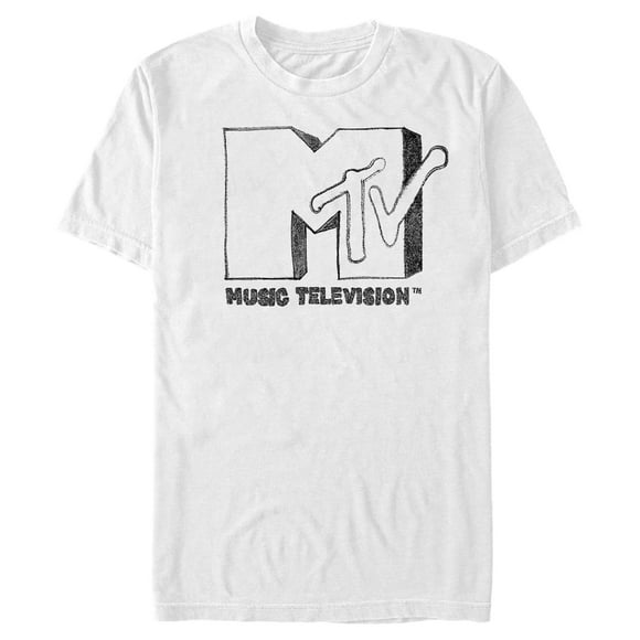 T-Shirt Logo MTV DIY pour Hommes - White - 3X Large