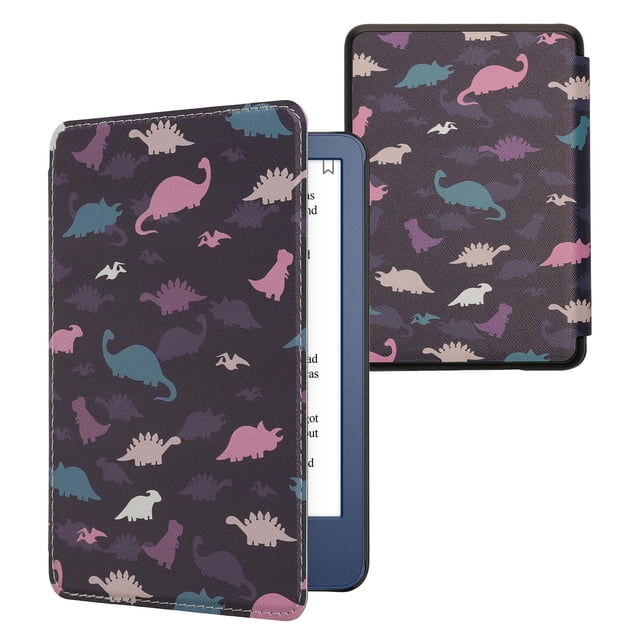 Funda kwmobile para Amazon Kindle 2022/2024 con Estampado de Dinosaurios
