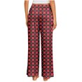 thumbnail image 3 of LIaqionyy Women Pajamas Pants Plaid Wide Leg Baggy Elastic Waist Sleepwear Pjs Bottoms Lounge Pant, 3 of 7