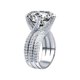 thumbnail image 1 of Anillo Talla EE. UU. 8 Decoración Romántica Exquisita Brillante Anillo de plata 925 de 3 quilates para citas de bodas, 1 of 7