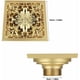 thumbnail image 4 of Desagüe de piso de latón macizo, base de drenaje de acero inoxidable para cocina, diseño único, drenaje a prueba de olores, fácil de limpiar, diseño antiguo (bronce champán), 4 of 5