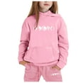 thumbnail image 2 of YuYuBao Toddler Girls Outfits Sets Harajuku Moon Print Childrens Long Sleeve Hoodies And Sweatpants Two Piece Sets, 2 of 5