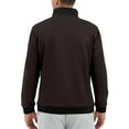 thumbnail image 4 of WTOBBY Men's Quarter Zip Collared Sweatshirt, Casual Long Sleeve Pullover with Pockets, Athletic Workwear Style Comfort,Black L, 4 of 7