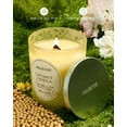 thumbnail image 3 of M&SENSE Coconut Vanilla Scented Candle, 18oz Wooden Wick Candles with Lid, 100 Hours Long Burning No Toxin Natural Soy Wax, Relax Stress Relief Sleep Home Fragrance, 3 of 8