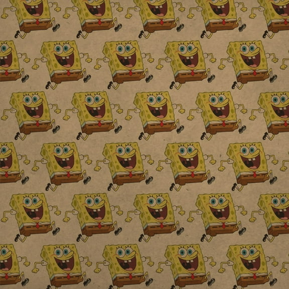 Running SpongeBob Premium Kraft Roll Gift Wrap Wrapping Paper
