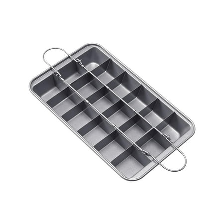 

Paiwinds Cake Pan Non-Stick Cake Baking Pan with Dividers Cake Cutter Cake Tray 18 Pre-Slice Cake Baking Tray Muffin and Cupcake Pan for Oven Baking