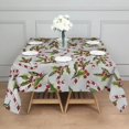 thumbnail image 3 of White Christmas Candy Cane Pattern Square Tablecloth,Waterproof Square Table Cover,Wipeable Spillproof Washable Table Cover for Home Kitchen Party Decor 42"X42"(107x107cm), 3 of 6