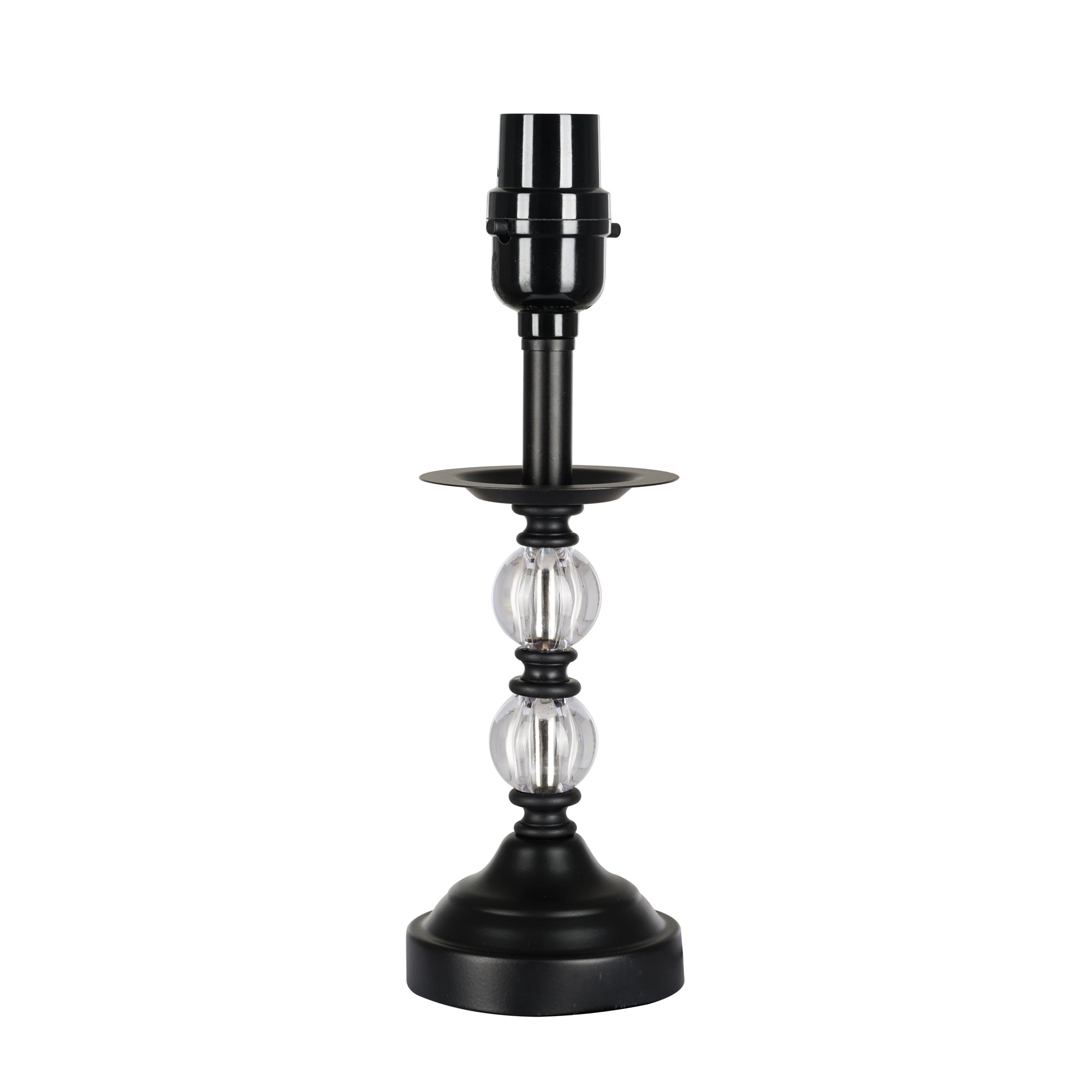 Mainstays Transitional Black Metal and Acrylic Table Lamp Base 11"H