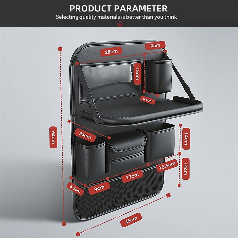 Sugagale Car Back Seat Tray Organizer, Foldable Table Tray Seat Back Protectors Kick Mats Travel Accessories, Backseat Storage Protector Kids Travel Accessories