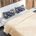 thumbnail image 5 of Yayeee Pillowcase Queen Size Set of 2 Satin Wrinkle Resistant Envelope Pillow Case, Rainbow Space Cat, 5 of 8