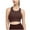 Coffee, variant on Dealovy Womens Sports Bras Medium Support Seamless Racerback Bra Full Coverage Padded Athletic Underwear