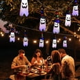 thumbnail image 6 of Deago Halloween Lights 9.8ft Battery Operated Ghost Witch Hat 5 LED String Lights Halloween Decoration for Indoor Outdoor Home Party Halloween Decor, White, 6 of 8