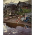 thumbnail image 3 of Abram J. Archipow 20x24 Black Modern Framed Museum Art Print Titled - In the Evening (C. 1910), 3 of 5