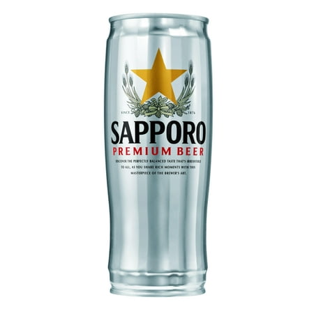 Sapporo Premium Import Lager Beer, 22 fl oz, 1 Pack Can, 4.9% ABV