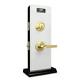 thumbnail image 5 of Polished Brass Entry Lock Set Door Lever Handle with Deadbolt Keyed Alike, 5 of 13