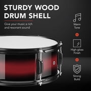 Best Choice Products 5-Piece Beginner Drum Set w/ Snare, Bass, Toms, Cymbal, Hi-Hat, Sticks Drum Pedal - Cherry Sunburst