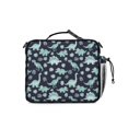 thumbnail image 3 of DarkBlue Cartoon Dinosaurs Leaves Pattern Bento School Insulated Lunch Bag Box with Shoulder Strap and Bottle Holder, 11" X 9.5" X 3.5", 3 of 5