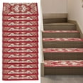 thumbnail image 3 of FETCOI 13Pcs Carpet Stair Treads Non-Slip Washable Stair Treads Carpet Self-Adhesive Adhesive Bullnose Stair Protectors Indoor Stair Protectors Pet Friendly Rugs Covers Mats Soft, 3 of 12