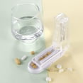 thumbnail image 2 of Multiple Pill Splitter, Adjustable Pill Cutter, Stainless Steel Cutting Blade & Blade Guard, with Accurate Pill Alignment, for Cutting Small Pills or Large Pills in Half(Black), 2 of 15