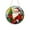 A, variant on Santa Claus with Present Ornament, Christmas Decoration, Holiday Present Idea, Double Sided 7.87" Keepsake, Round Resin, Bauble Present