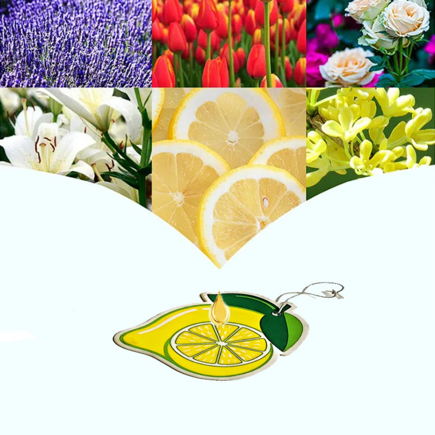 YXYDFDC 5-40Pcs Fruits Car Air Freshener Car Interior Accessories Hanging Paper Home Bathroom Freshener Car Hanging Decoration Vanilla Perfume Natural Scented Tea Paper