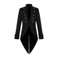 thumbnail image 2 of LEKWK Mens Tailcoat Gothic Steampunk Costume Vintage Victorian Jacket Medieval Vampire Classic Cosplay Festival Themed Party Halloween Costume, 2 of 7