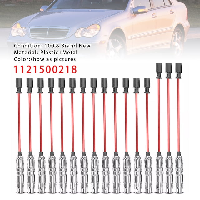 1121500218 16pcs Spark Plug Ignition Wire Set For Mercedes Benz ML SLK 320 350