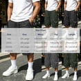 thumbnail image 3 of USNSM (XXL-5XL) Plus Size Cargo Capris for Men Elastic Waist Big and Tall Athletic Gym Crop Pants Baggy Summer Beach Travel Pant with Pockets Green XXXXL, 3 of 7