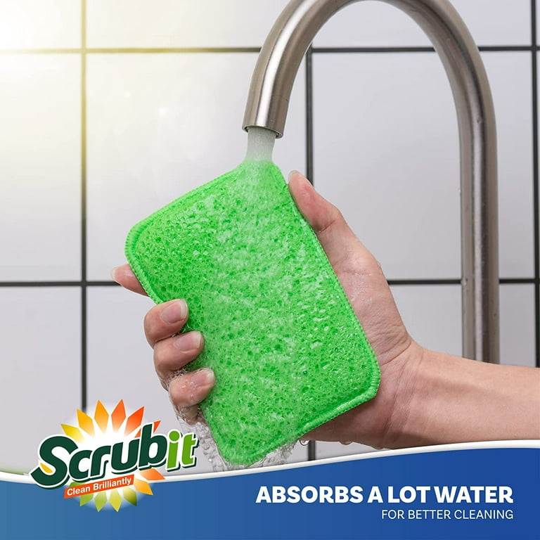Microfiber Sponges - Reusable Scrubbing Sponge Kitchen & Dishes