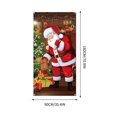 thumbnail image 4 of Decoración navideña para puerta, telón de fondo de Papá Noel, cubiertas colgantes para puerta, fondo de Nochebuena, pancarta divertida, decoración para fiesta de Navidad de Año Nuevo, 71 x 35 pulgadas, 4 of 7