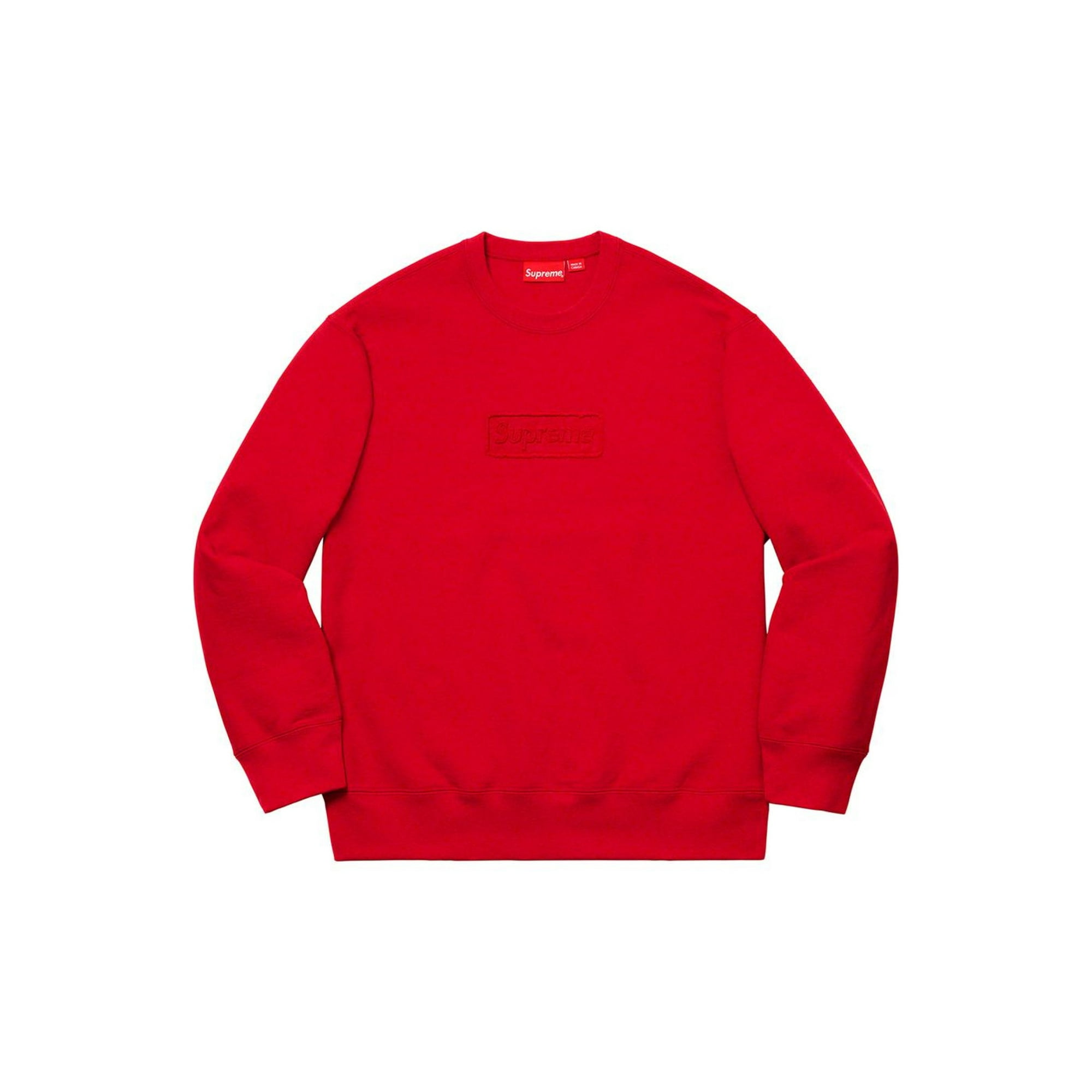 Supreme - Men - Supreme Cutout Logo Crewneck Red - Size Xlarge 