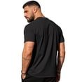 thumbnail image 4 of Qwertyu Mens Big and Tall Shirts Short Sleeve Crew Neck Casual T-Shirt Summer Tee Tops Basic Shirts Black M, 4 of 4