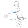 thumbnail image 2 of Computer USB Headset with Voice Tube Mic for Softphones like MS Lync, Skype, Cisco Jabber, Avaya One-X Agent, 2 of 6