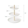 thumbnail image 7 of Yamazaki Home Serving Stand, White, Steel + Wood, Supports 6.6 pounds, Minimal Assembly, 7 of 7