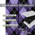 thumbnail image 6 of Plaid Curtains, Halloween Purple Black Buffalo Checked Pattern Window Treatments, Rod Pocket Thermal Insulated Drapes 2 Panel Sets for Bedroom Living Room, 42" W X 54" L, 6 of 8