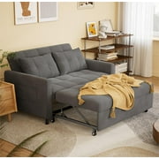 Convertible Sofa Bed, Lofka 3 in 1 Sleeper Sofa for Living Room, Dark Gray
