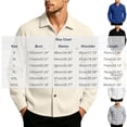 thumbnail image 3 of hoksml Men's Waffle Knit Shirt Jacket - Button Front Overshirt with Dual Chest Pockets, Soft Stretch Casual Top for Spring Fall, 3 of 6
