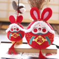 thumbnail image 2 of Cute Plush Rabbit Pendant Soft Stuffed Doll Toy Year Of The Rabbit 2023 Mascot, 2 of 4