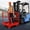 With wheels | Red, variant on Heavy Duty Steel Forklift Safety Cage – Man Lift Basket – Collapsible Work Platform with Guardrail & Safety Lock – 4 Compatible Wheels