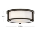 thumbnail image 3 of 28963OZ Hinkley Lighting Lowell - 10W 2 LED Outdoor Small Flush Mount-5 Inch Tall and 13 Inch Wide-Oil Rubbed Bronze Finish, 3 of 7