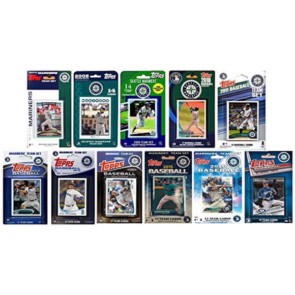 C&I Collectables MARINERS1117TS MLB Seattle Mariners 11 Different Licensed Trading Card Team Sets
