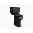 thumbnail image 1 of Kohler K-5296-7 1,28 GPF Chaise Ronde Hauteur Toilettes&44; Noir & Noir - 2 Pièces, 1 of 1